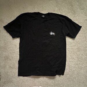 Stussy Black T-Shirt - Size Large